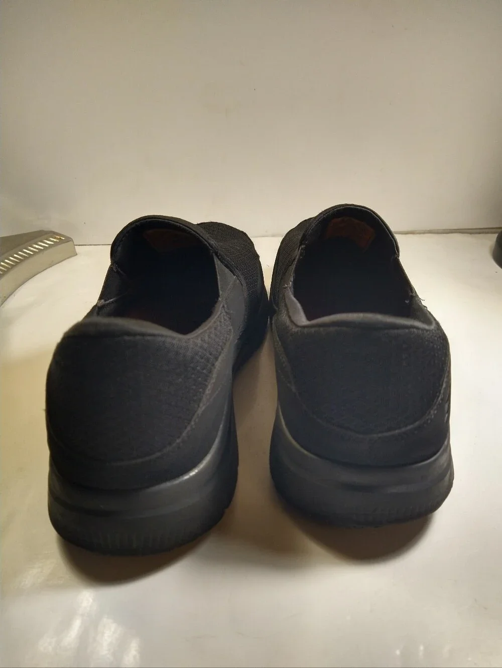 Skechers Work Black Slip Resistant Relaxed Fit Slip On Shoes Men's sz 11 (77048)